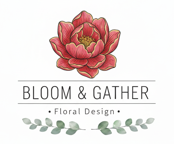 bloom & Gather Floral Design flower with leave at the bottom